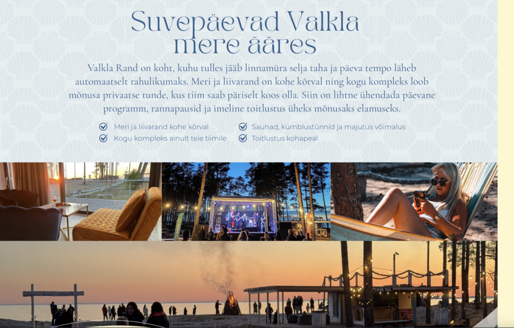 Kas otsid kohta suvepäevadeks, sünnipäevaks, firmaürituseks või mõnusaks koosviibimiseks mere ääres?Meil on juunis veel mõned ägedad kuupäevad saadaval:  6. juu